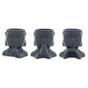 Sagebrook Home 16960-02 Ceramic, Set of 3 7" Buddha Head Planters, Black