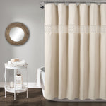 Lush Decor Dana Lace Shower Curtain Neutral