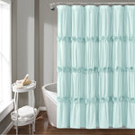 Lush Decor Darla Shower Curtain Blue Single