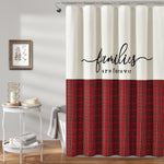 Lush Decor Families Are Forever Shower Curtain Red Single