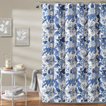 Lush Decor Sydney Shower Curtain Navy & White Single