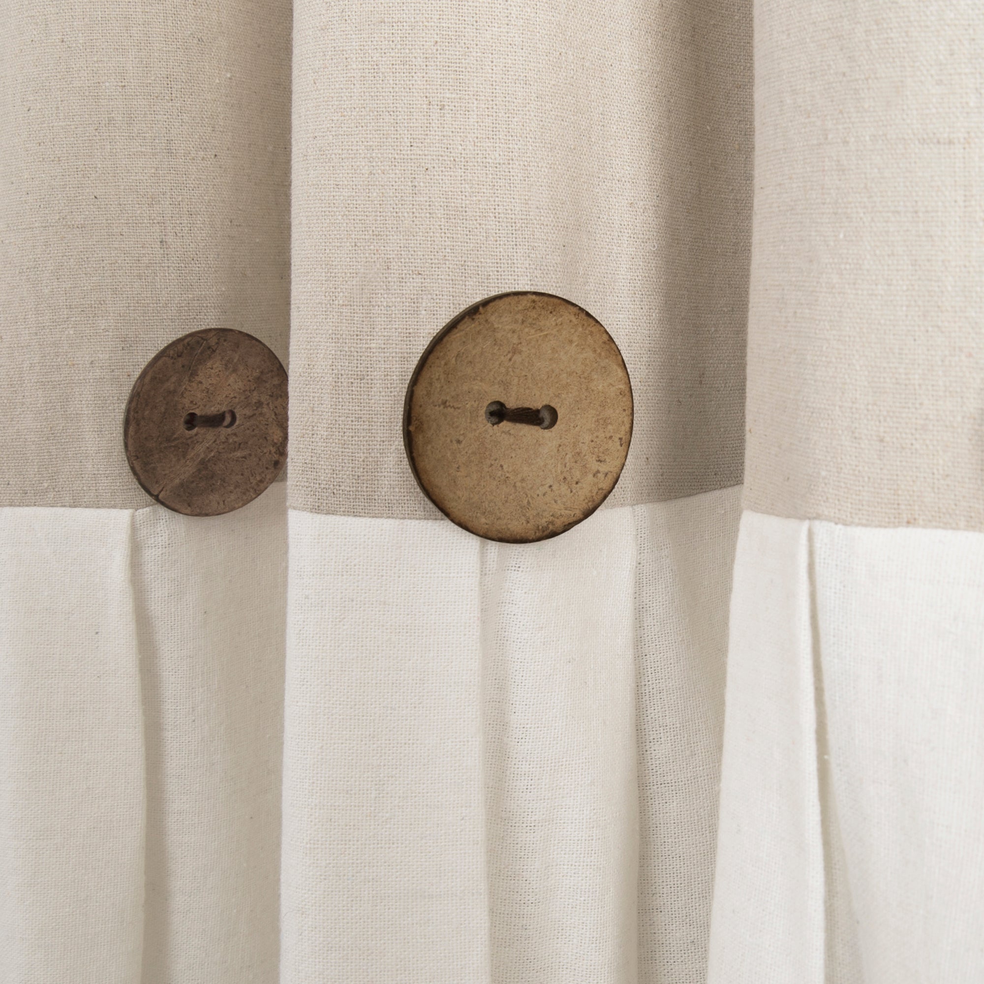 Lush Decor Linen Button Window Curtain Panels Single Linen – Uber