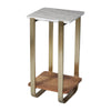 Sagebrook Home 18361-01 25" Marble Top Drink Table, Gold