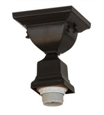 Meyda Lighting 173746 5"Sq Timeless Bronze Flushmount Hardware Ceiling Fixtures