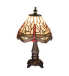 Meyda Lighting 17525 11.5"H Tiffany Hanginghead Dragonfly Mini Table Lamp