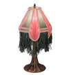 Meyda Lighting 17541 20" High Fabric with Fringe Mini Table Lamp