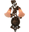 Meyda Lighting 17552 11"W Pink Pond Lily 2 LT Wall Sconce