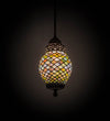Meyda Lighting 175709 7"W Tiffany Fishscale Mini Pendant