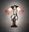 Meyda Lighting 17858 17"H Trellis Girl Lily Pink 2 LT Accent Lamp