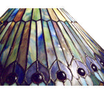 Meyda Lighting 18525 8"W Tiffany Jeweled Peacock Wall Sconce