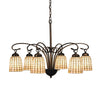 Meyda Lighting 18648 27.5"W Terra Bone 6 LT Chandelier