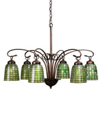 Meyda Lighting 18649 28"W Terra Verde 6 LT Chandelier