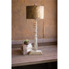 Kalalou CCG1572 Table Lamp Carved Wood Base