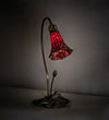 Meyda Lighting 188683 16" High Tiffany Pond Lily Red Accent Lamp