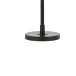Benzara Metal Body Table Lamp with Swing Arm and Hardback Shade, Black and Beige