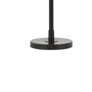 Benzara Metal Body Table Lamp with Swing Arm and Hardback Shade, Black and Beige