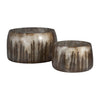 Sagebrook Home 17572-04 Glass, Set of 2 10/14" Decorative Bowls, Bronze
