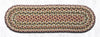 Earth Rugs C-324 Olive/Burgundy/Gray Oval Stair Tread 27"x8.25" (Set of 13)