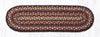 Earth Rugs C-371 Black Cherry/Chocolate/Cream Oval Stair Tread 27"x8.25" (Set of 13)