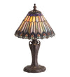 Meyda Lighting 191968 13" High Tiffany Jeweled Peacock Accent Lamp