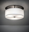 Meyda Lighting 192016 18" Wide Cilindro Linen Semi-Flushmount Ceiling Light