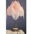 Meyda Lighting 19226 15"H Fabric & Fringe Pink Pontiff Accent Lamp