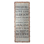 IMAX Worldwide Home Galvanized Inspirational Wall Art