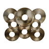Sagebrook Home 18624 Metal, 33" Round Discs Wall Decor, Gold Wb