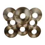 Sagebrook Home 18624 Metal, 33" Round Discs Wall Decor, Gold Wb