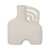 Sagebrook Home 17949-02 Ceramic, 8" Rough Triple Handle Vase, Cotton