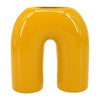 Sagebrook Home 16839-06 Ceramic, 8" Horseshoe Vase, Mustard Gold