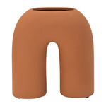 Sagebrook Home 16839-04 Ceramic, 8" Horseshoe Vase, Terracotta