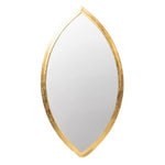 Benzara Oval Shape Metal Frame Wall Mirror, Gold