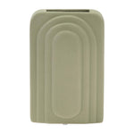 Sagebrook Home 17442-02 Dol, 7" Rectangular Vase, Dark Sage