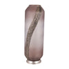 Sagebrook Home 18618-02 Glass, 20" Metallic Detail Vase, Blush