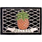 Jellybean Pineapple Welcome Rug – Tropical Indoor/Outdoor Accent Mat with Pineapple Design, Durable, Fade-Resistant & Washable, 20" x 30"