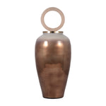 Sagebrook Home 18497-02 Glass, 28" Vase Round Resin Topper, Copper