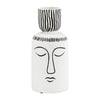 Sagebrook Home 17942 Ceramic, 11" Sleeping Man Flower Vase, White/Black