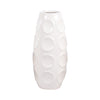 Sagebrook Home 18376-03 Stoneware, 13" Circle Embossed Vase, Cotton