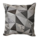 Sagebrook Home 60021-03 20X20" Leather, Geo Patch Decorative Pillow, Multi