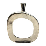 Sagebrook Home 18250-02 Metal, 19" Short Open Cut Out Vase, Silver