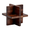 Sagebrook Home 17709-02 6", Cross Wooden Orb, Brown