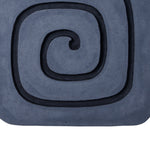 Benzara Sandstone Wall Decor with Square Spiral Design, Gray and Black
