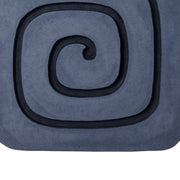 Benzara Sandstone Wall Decor with Square Spiral Design, Gray and Black