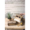 Kalalou NMCC1072 Repurposed Wooden Brick Mold Box with Lid