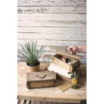 Kalalou NMCC1072 Repurposed Wooden Brick Mold Box with Lid