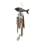 Sagebrook Home 18042-01 Wood, 26" Fish Windchime, Multi