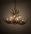 200459 45" Long Antlers Mule Deer 10 Light Chandelier Meyda Lighting 