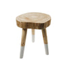 Sagebrook Home Wooden 23.5`` Accent Table W/ Dipped Legs,  Tan/Wht