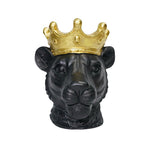 Sagebrook Home Resin 16" Lioness W/ Crown, Black